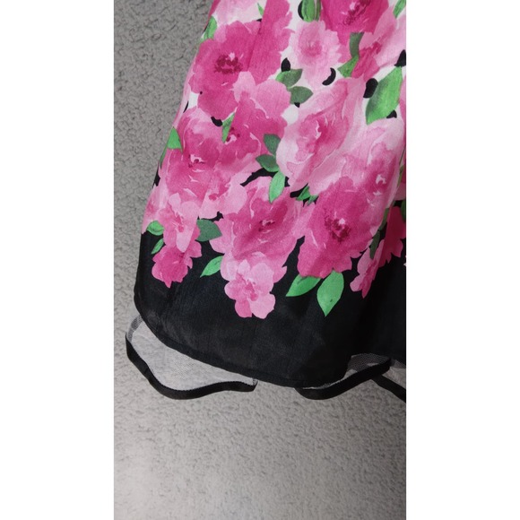 Holiday Editions Puffy Sunday Dress Size Small Polka Dot Floral - Picture 7 of 7